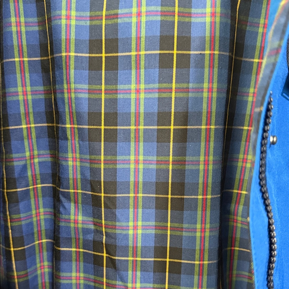 Pendleton Blue Raincoat with Plaid Lining - image 5